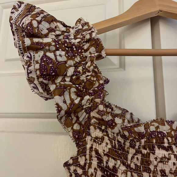 NWT Love the Label Printed Maxi Dress with Ruffle Straps - Picture 5 of 6